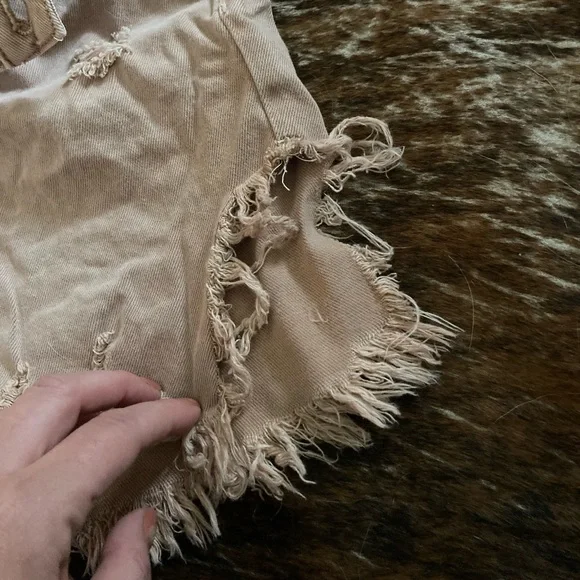 Vervet Brown Distressed Shorts - Picture 3 of 7